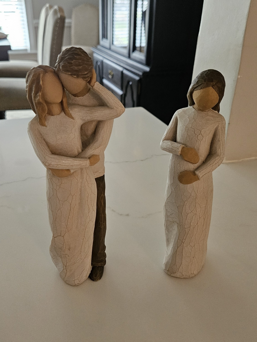 Willow Tree Cream and Brown Together & Cherish Figures